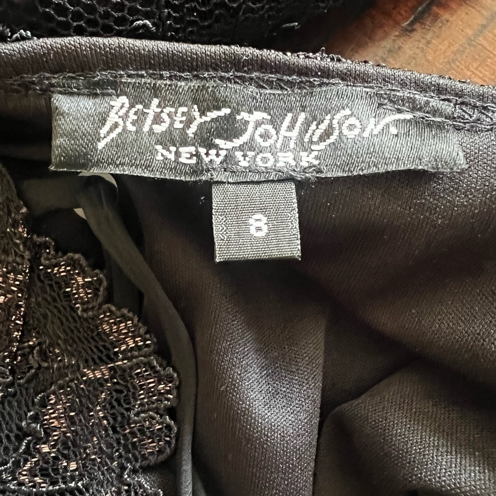 Betsey Johnson Vintage Black Lace Camisole & Pant Outfit - Picture 2 of 11